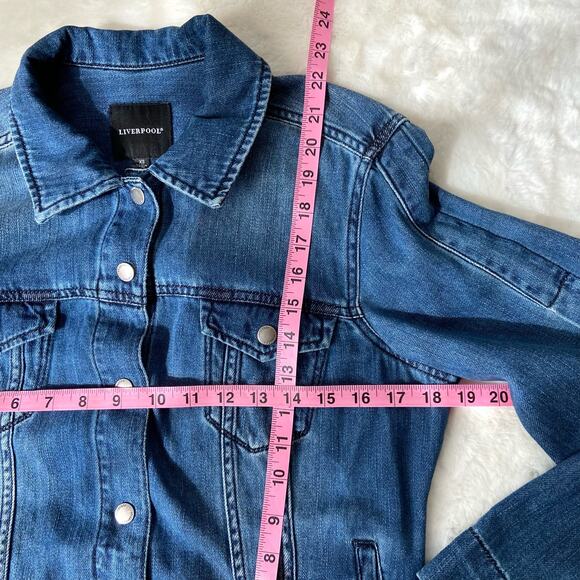 Liverpool Wide Arm Denim Jacket Size XS - Picture 3 of 7